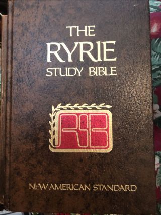 Vintage 1978 Ryrie Study Bible American Standard Moody Press Hc Nasb Maps