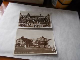 Vintage Real Photo Postcard Pier & Bandstand,  Herne Bay Kent.  Good Detail.  Vgc