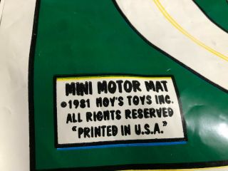 Vintage 1981 Mini - Car Motor Mat For Hot Wheels Play Mat Map City 60x48 Vinyl