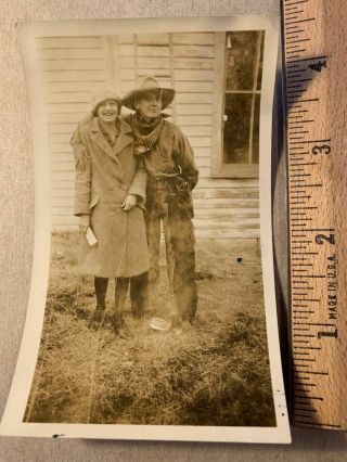 Vintage Photo Cowboy Chaps Six - Gun 2