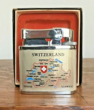 Vintage Switzerland Lighter Brother - Lite Gas 1950 