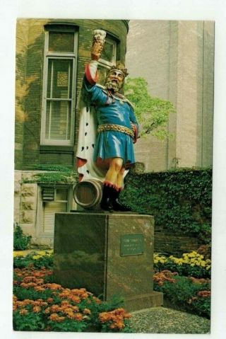 Wi Milwaukee Wisconsin Vintage Post Card - Pabst Brewery King Gambrinus Statue