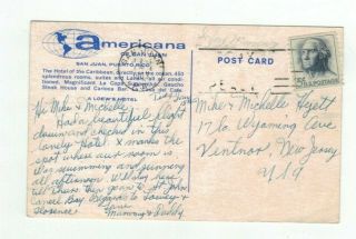 PUERTO RICO 1963 vintage post card 