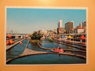 Durban - Marine Parade & Amusement Park Natal South Africa Vintage Postcard
