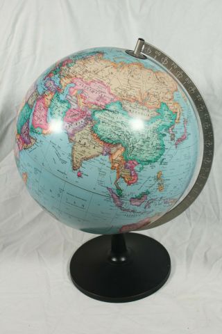 Vintage Scan - Globe A/s Denmark World Map Globe 1992 Retro 90s