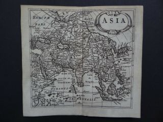 1661 Cluver Atlas Map Asia - India China Korea Japan Indonesia Philippines