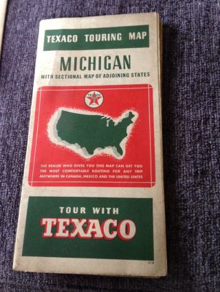 Vintage Michigan Texaco Map 1939