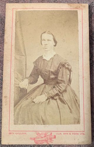 Cdv Young Woman Early 1860 