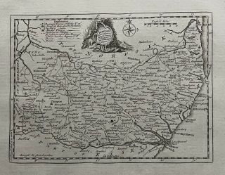 Antique Map Of Suffolk By Thomas Kitchin C1786