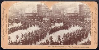 Real Photo Stereoview Card - Spanish - American War 1898 1st York To Manila
