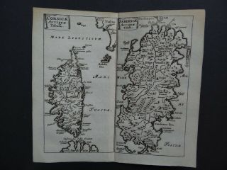 1661 Cluver Atlas Map Corsica - Sardinia - Antiqua Tabula