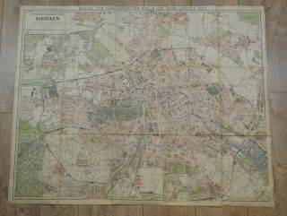 Antique Vintage Map City Of Berlin 1902