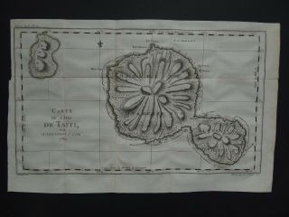 1769 Bellin Atlas Map Tahiti - Carte De L 