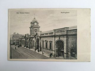 Midland Station,  Nottingham,  Stewart & Woolf Vintage Postcard - Posted 1906