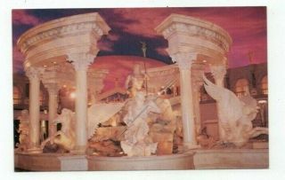 Nv Las Vegas Nevada Vintage Post Card " Fountain Of The Gods " At Caesars Forum
