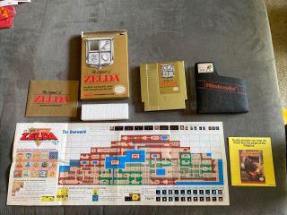 Vintage 1987 Nes Legend Of Zelda Cib,  Instructions,  Map,  Rev - A Star Box,