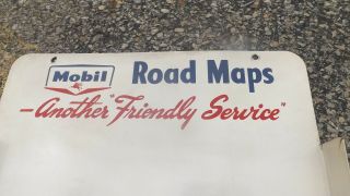 Vtg Mobil Service Station Map Rack 1950 ' s Pegasus Sign Mobilgas Scony 4