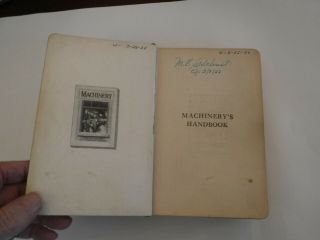 Machinery ' s Handbook,  5th Edition Toolbox ed.  © 1914,  in rare 3