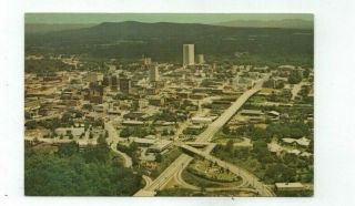 Sc Greenville South Carolina Vintage Post Card Aerial View Of Business Section