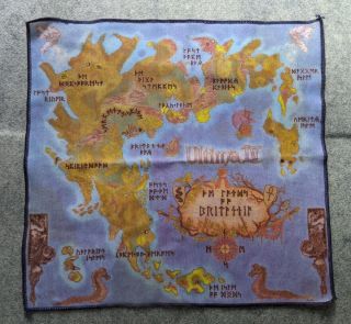 Ultima Iv Cloth Map Origin Systems Vintage Computer Game Ultima 4