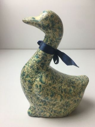 Rare Formalities By Baum Bros Blue Print Barnyard Animals Pattern Porcelain Duck