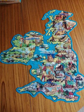 VINTAGE WADDINGTONS JIG MAP BRITISH ISLES.  COMPLETE IN no 421 3