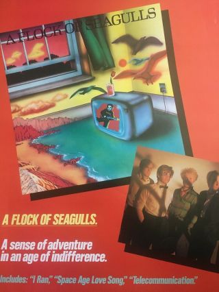 A Flock Of Seagulls Debut Rare Promo Poster 1982 2
