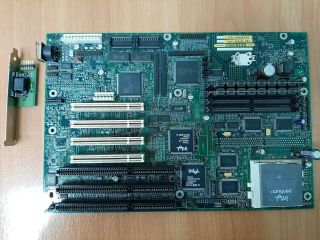 Rare Socket 7 Motherboard Intel Pba 657435 - 242 Ca657443 - 001 With Pentium 150mhz