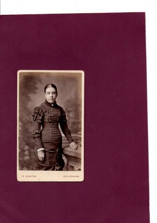 Cdv Victorian Photograph Of A Young Lady By R Dighton Cheltenham.  C.  1880