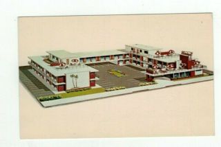 Nj Atlantic City Jersey Vintage Post Card " Flamingo Motel "