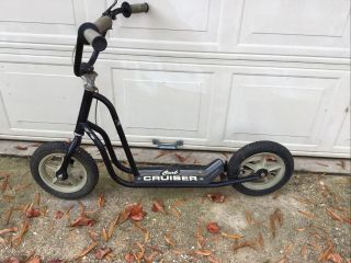 Rare Vintage Black Team Cycle Curb Cruiser Scooter Collector Local