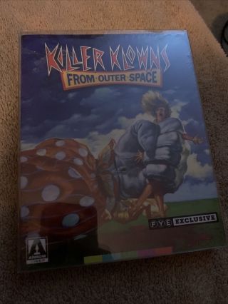 Killer Klowns From Outer Space Blu - Ray Arrow Fye Exclusive Slipcover Poster Rare