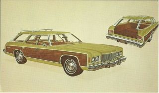 1974 Chevrolet Caprice Estate Station Wagon Vtg Advertising Postcard Pc