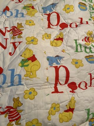 Vintage Sears Winnie The Pooh Blanket Large 72”x48” Rare Kanga Roo Eeyore Flaws
