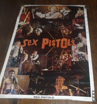 Very Rare 1978 Sex Pistols Poster Large 58 " X 42 " One Stop 479