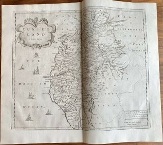Fine Map Cumberland By Robert Morden 1772