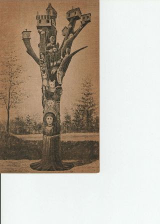 Cayuga County Totem Tree Vintage Postcard Union Springs,  N.  Y Unposted