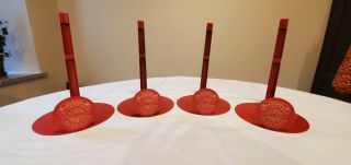 Rare Set Of 4 Beatles Sgt.  Peppers Lonely Hearts Applause 22” Doll Stands 1988