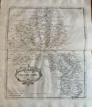 Oxfordshire England Map By Robert Morden 1772 Oxford