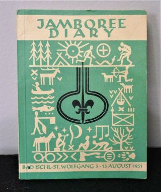 Vintage 1951 Official Bsa Boy Scout 7th World Jamboree Diary Austria With Map