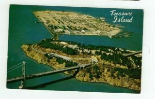 Ca San Francisco California Vintage Post Card - Aerial View Treasure Island