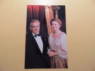 Princess Grace (kelly) & Prince Rainier Of Monaco Vintage Postcard