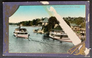 Vintage Postcard 1916 Valentine Australia Nsw Sydney Fig Tree Lane Cove River