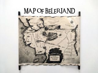 Map Of Beleriand And The Lands To The North,  Middle Earth First Age Map Lotr Map