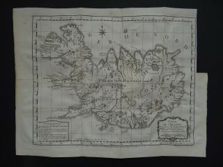 1780 Bellin Atlas Map Iceland - Carte De L 