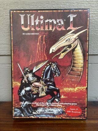 Vtg Computer Game Ultima I Apple Ii Lord British 1986 64k Commodore 64 2 Map