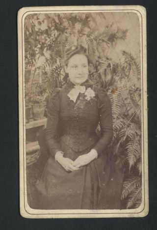 Victorian Cdv / Cabinet Photo Lady.  On Back Mrs Allen.  See Below.  Date Unknown