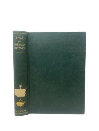 Vintage 1943 National & State Plates Maps Book: Atlas Of American History Adams