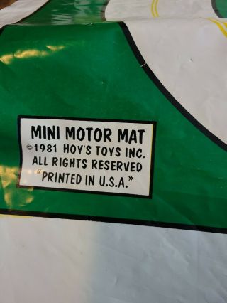 Vintage 1981 Mini - Car Motor Mat For Hot Wheels Play Mat Map City 60x48 Vinyl