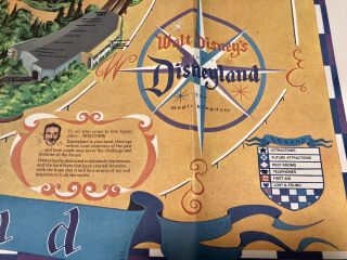 Vintage 1968 Disneyland Poster Map Magic Kingdom Anaheim 30 " X 45 "